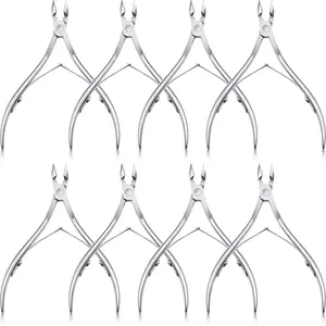 8 Pcs Cuticle Trimmer Stainless Steel Cuticle Nippers Pointed Blade Dead Skin Cutter Clipper Remover Scissors Manicure Tools for Fingernails and Toenails(Silver) - Home Improvement.