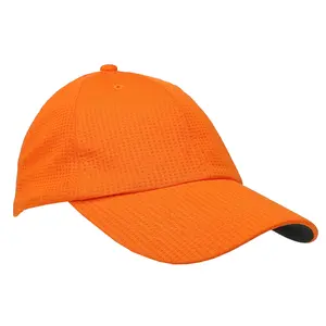 PAGE and TUTTLE Mens Performance Square Mesh Cap Golf Athletic Athletic - Orange