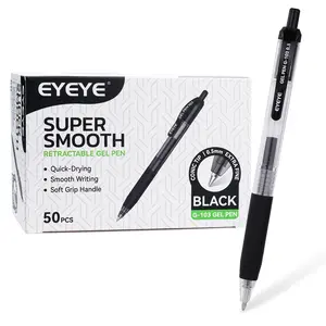 EYEYE G-103 Retractable Gel Pens, 25Pack / 50Pack 0.5mm / 0.7mm Medium Point Blue Ink, Quick Dry Smooth Writing Pens for Office School Supplies