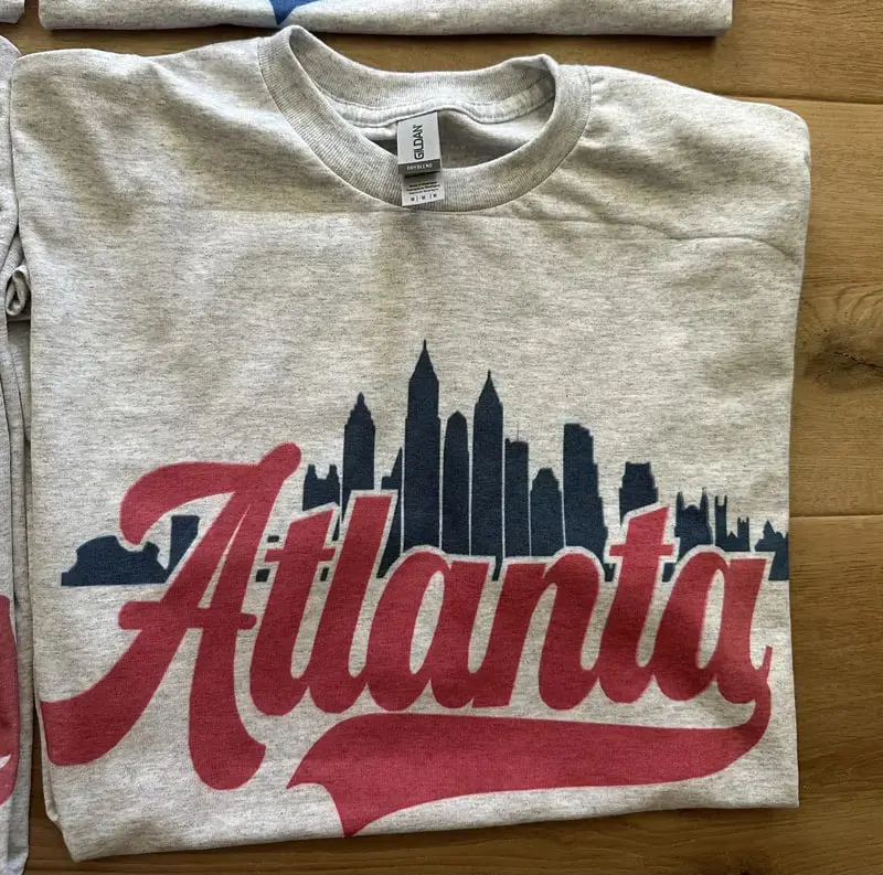 City Skyline Baseball T Shirt Ash