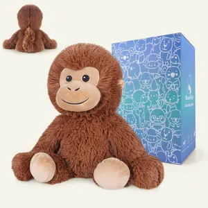 10" 1.6lb Monkey Plush Heat Patches, Heatable & Coolable Lavender Heating Pad For Period & Toddlers, Ideal Gifts