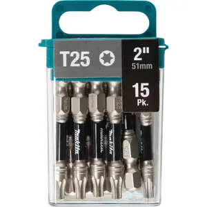 Makita (E-01074) Impact XPS® T25 Torx 2" Power Bit, 15/pk