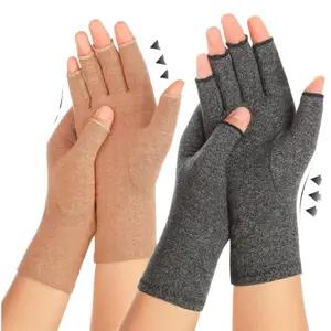 2 Pairs Arthritis Compression Gloves for Women and Men Fingerless Design for Typing and Daily Tasks Pain Relief Support for Carpal Tunnel Hand Joint and Muscle Pain Lightweight Breathable Comfort Fit Small Size Pack
