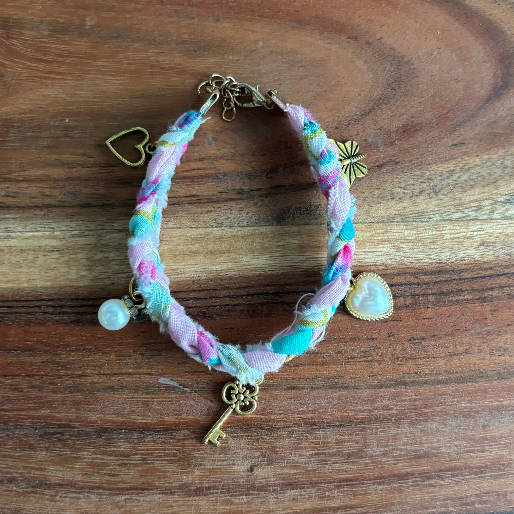 Expensive Taste Fabric Charm Bracelet