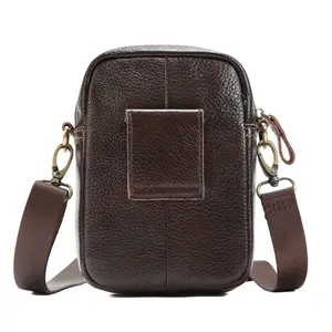 1pc Men Retro Multi-functional Phone Bag, timeless all-match waist pouch, practical crossbody design, compact portablelooke, fine textured appearance, versatilecommony accessory, suitable forcommony commute, informal outings and outdocommonily use