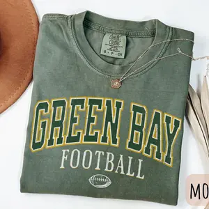 Vintage Green Bay Football Shirt, Mens Womens Green Bay T-Shirt, Sunday Football Tee, Green Bay Football Shirt, Football Jersey Apparel YU4ZJ
