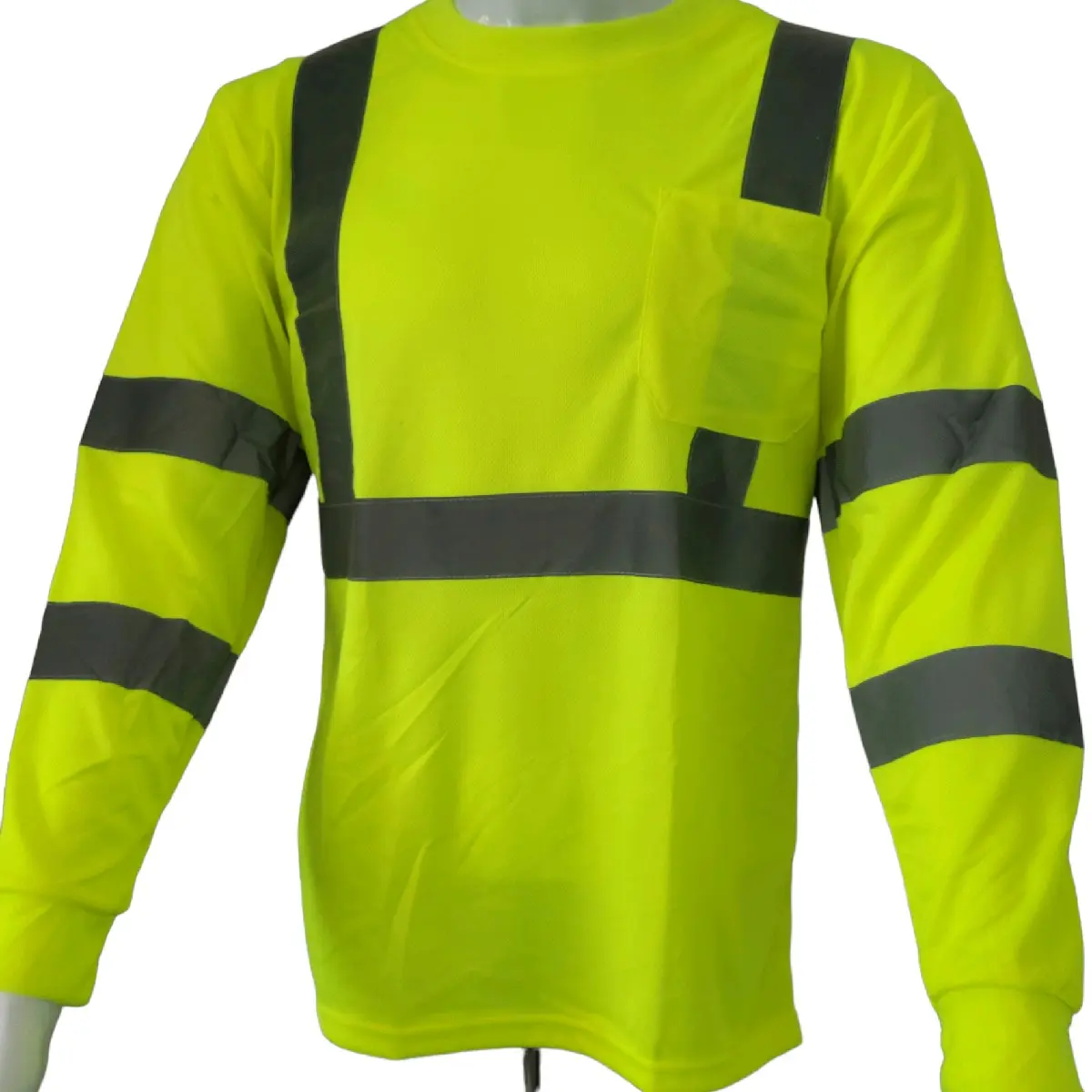 Reflective Work Shirt, Long Sleeve High Visibility Top with Breathable Fabric, Durable Safety Gear for Construction & Roadwork, Safetyequipment, Reflective Work Shirts