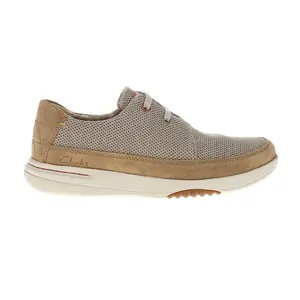 Clarks Mens Easeway Lace Up Sneakers Shoes Casual - Beige