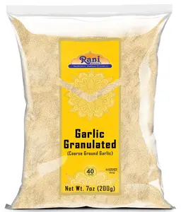 Rani Granulated Garlic (Coarse Ground Garlic) 7oz (200g) ~ All Natural | Gluten Friendly | Vegan | NON-GMO | Kosher | No Salt or fillers | Product of USA