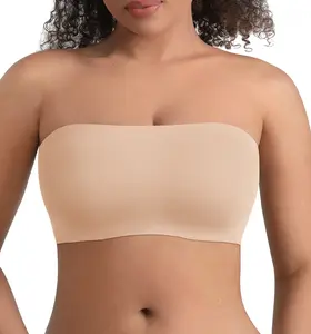 FeelinGirl#live stream FeelSoft Anti Slip Comfort Strapless Bra Plus Size No Underwire Wireless Detachable Straps Seamless Daily Wear Bras