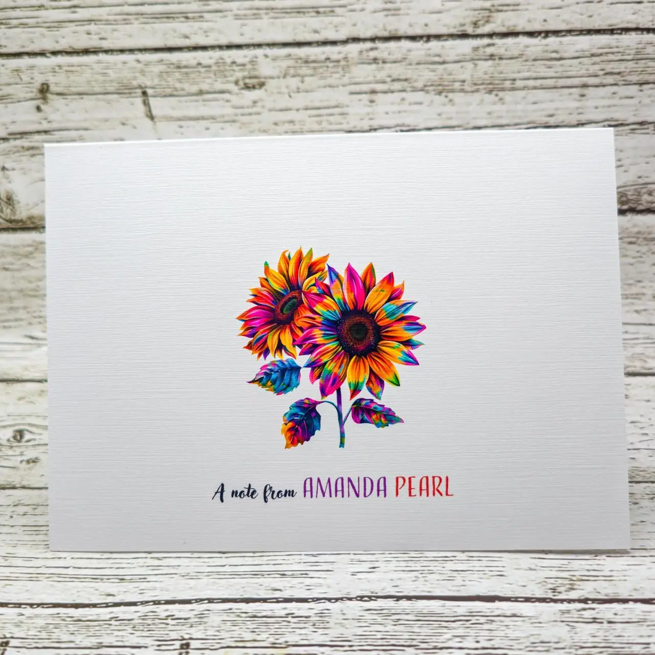 Personalized Notecards with Envelopes Colorful Sunflowers High-Quality Linen Paper 4.5 x 6.25 Inches A6 Size for Thank You Notes Birthday Cards Anniversaries Greetings Invitations General Correspondence stationery supplies watercolor