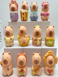 Capybara Squishy Stress Relief Toys, Slow Rebound Squeeze Fidget Toy for Kids Adults, Kawaii Sensory Toys for Anxiety Relief, Calming Desk Toy