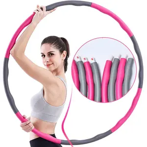8 Section Detachable Fitness Hoop, Adjustable Fitness Hoop, Fitness Equipment for Home Gym, Exercise Equipment for Women & Men