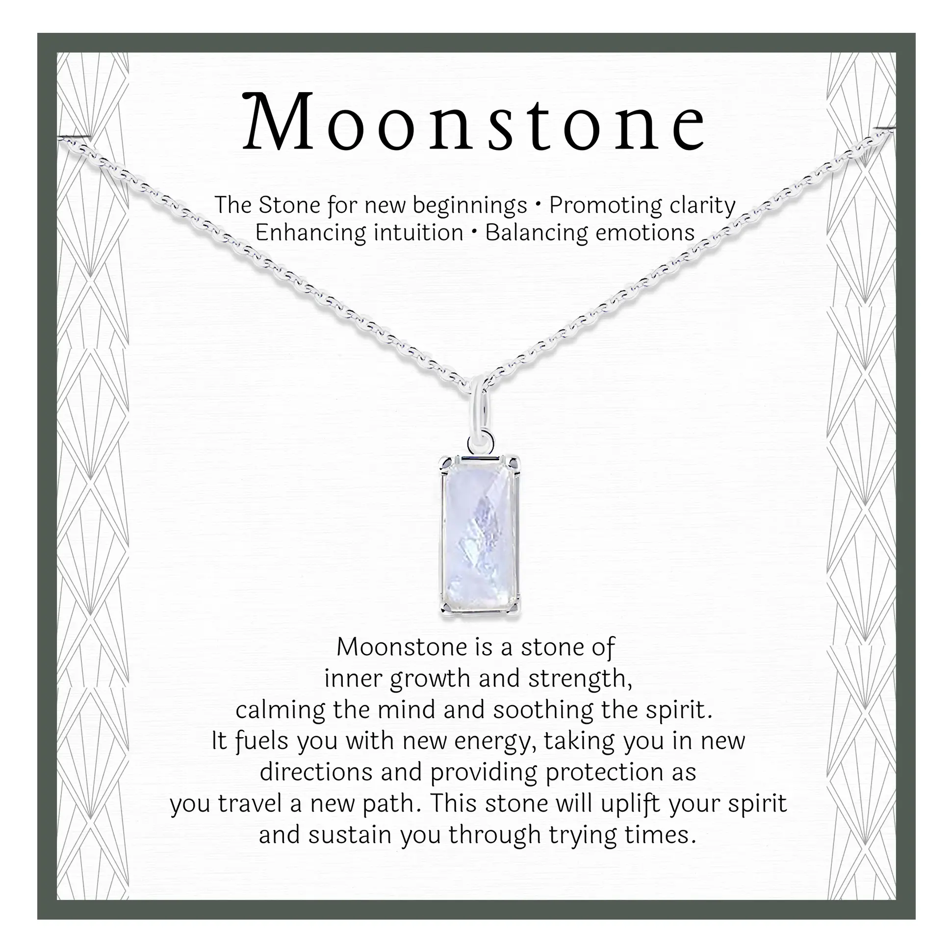 Rainbow Moonstone Necklace Sterling Silver Pendant for New Beginnings Meaningful Gift for Her