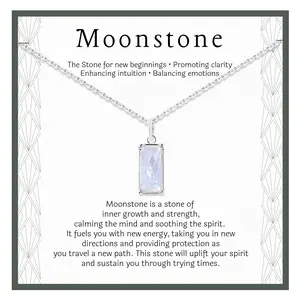 Rainbow Moonstone Necklace Sterling Silver Pendant for New Beginnings Meaningful Gift for Her