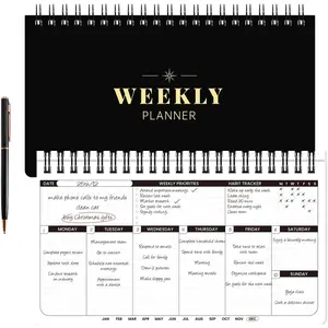 Weekly Planner - Undated Planner for Whole Year, Weekly , Planner Daily Weekly and Monthly, Goals Scheduled Planner with Habit , 55 Weeks, 6.3''x11.2''