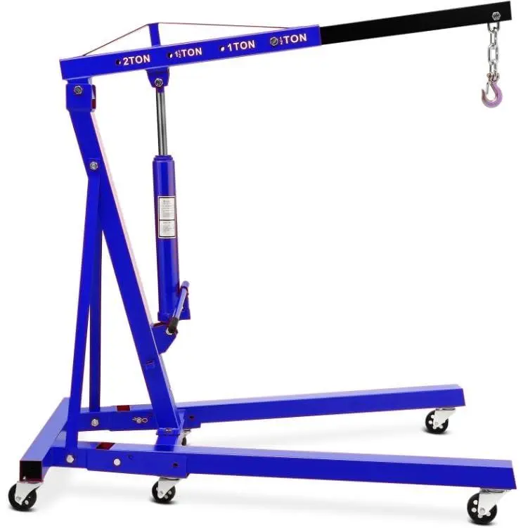 Hydraulic Engine Hoist, 2 Ton/4400 LBS Folding Cherry Picker Engine Hoist
