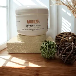 Arouze Savage Cacao Men's Natural Wellness Oil Handcrafted Confidence Blend 8oz for Daily Massage & Men's Wellness Routines Body Care