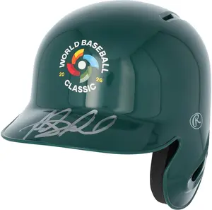 Fernando Tatis Jr. San Diego Padres Autographed 2026 World Baseball Classic Logo Mini Batting Helmet - Fanatics Authentic Certified