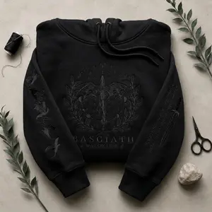 Fourth Wing Embroidered Sweatshirt,Custom Basgiath War College, Dragon Rider,Violet Sorrengail,Rebecca Yorros,Xaden Riorson,Fantasy Reader