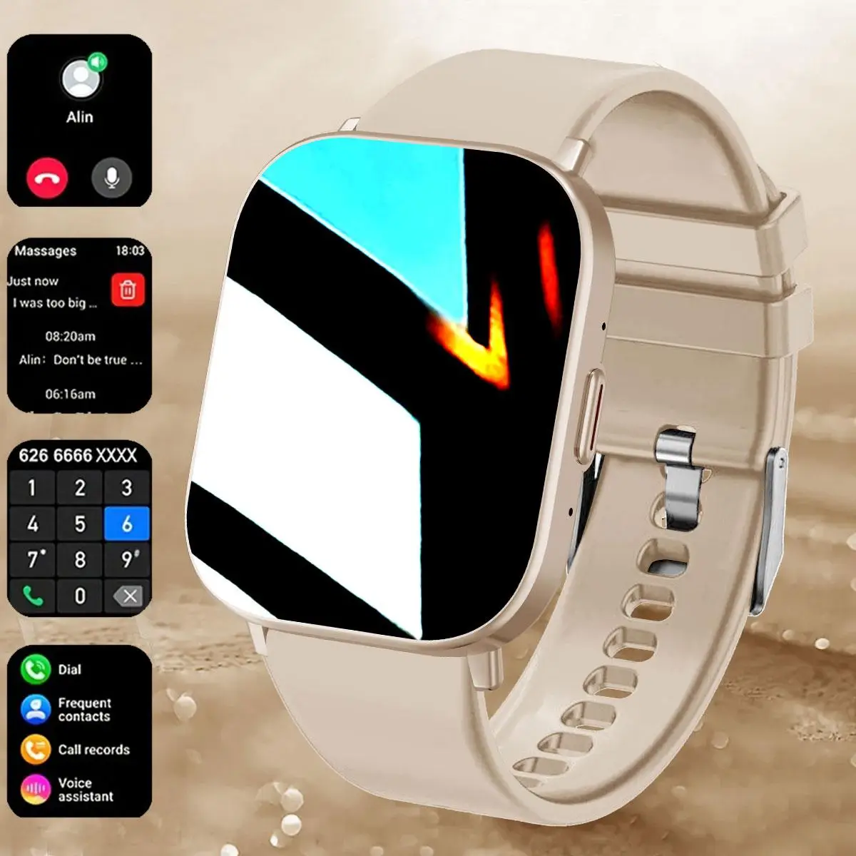 2.01 Inch Smartwatch, HD Wireless Call 100+ Sport Mode Smartwatches, Full Touch Wristwatch, Smart & Wearable Devices Smart Watch for iPhone & Android