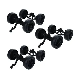 BiggoBlocks 3 PC Train Set Wheel Car Kit with 12 Wheels 6 Axles & 3 Connector Sets for Creative Play and Educational Fun