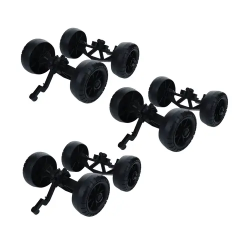 3 PC Motion Train Wheel Kit for Jumbo Building Blocks for Kids: Biggo Blocks Vehicle Accessory Set with Wheels & Axles for STEM Creative Play & Train Builds (Blocks Not Included)