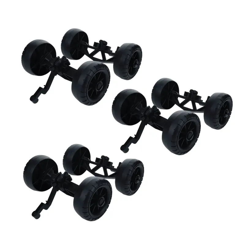 3 PC Motion Train Wheel Kit for Jumbo Building Blocks for Kids: Biggo Blocks Vehicle Accessory Set with Wheels & Axles for STEM Creative Play & Train Builds (Blocks Not Included)