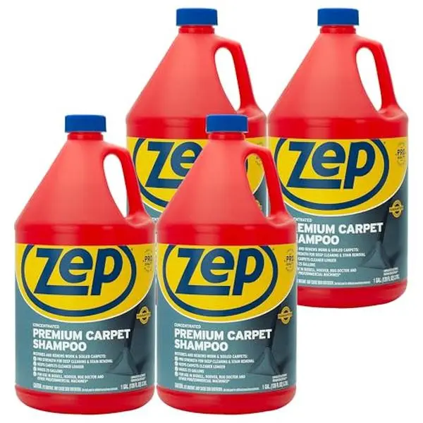 Zep Premium Carpet Shampoo - 1 Gal (Case of 4) - ZUPXC128 - Deep Cleaning and Stain Removal for Carpet Machines