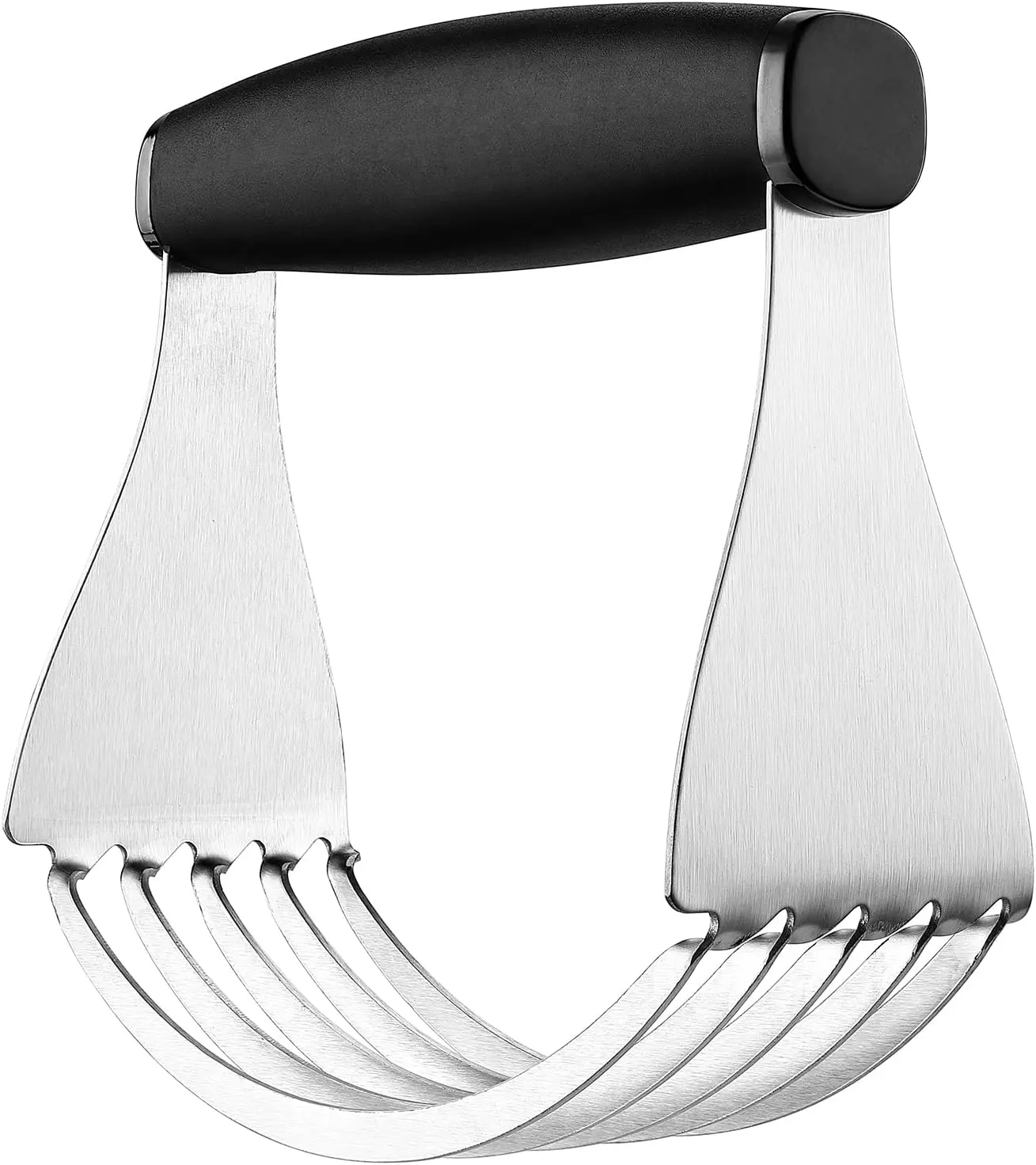 XL Stainless Steel Pastry Cutter Tool - Heavy Duty Dough Blender - Butter & Dough Cutter with Sharp Blades - Pastry Blender for Easy Mixing - Black