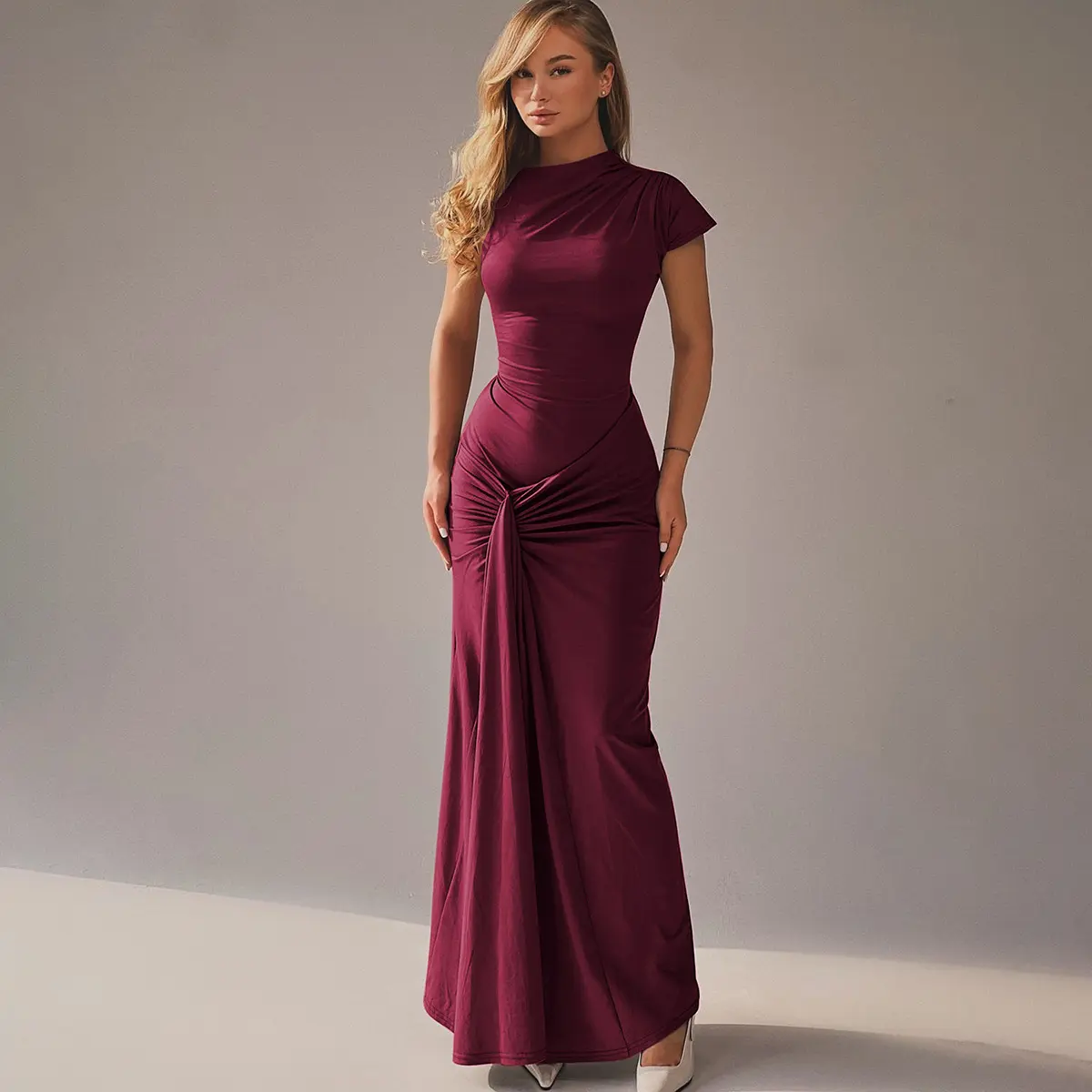 Wine red.