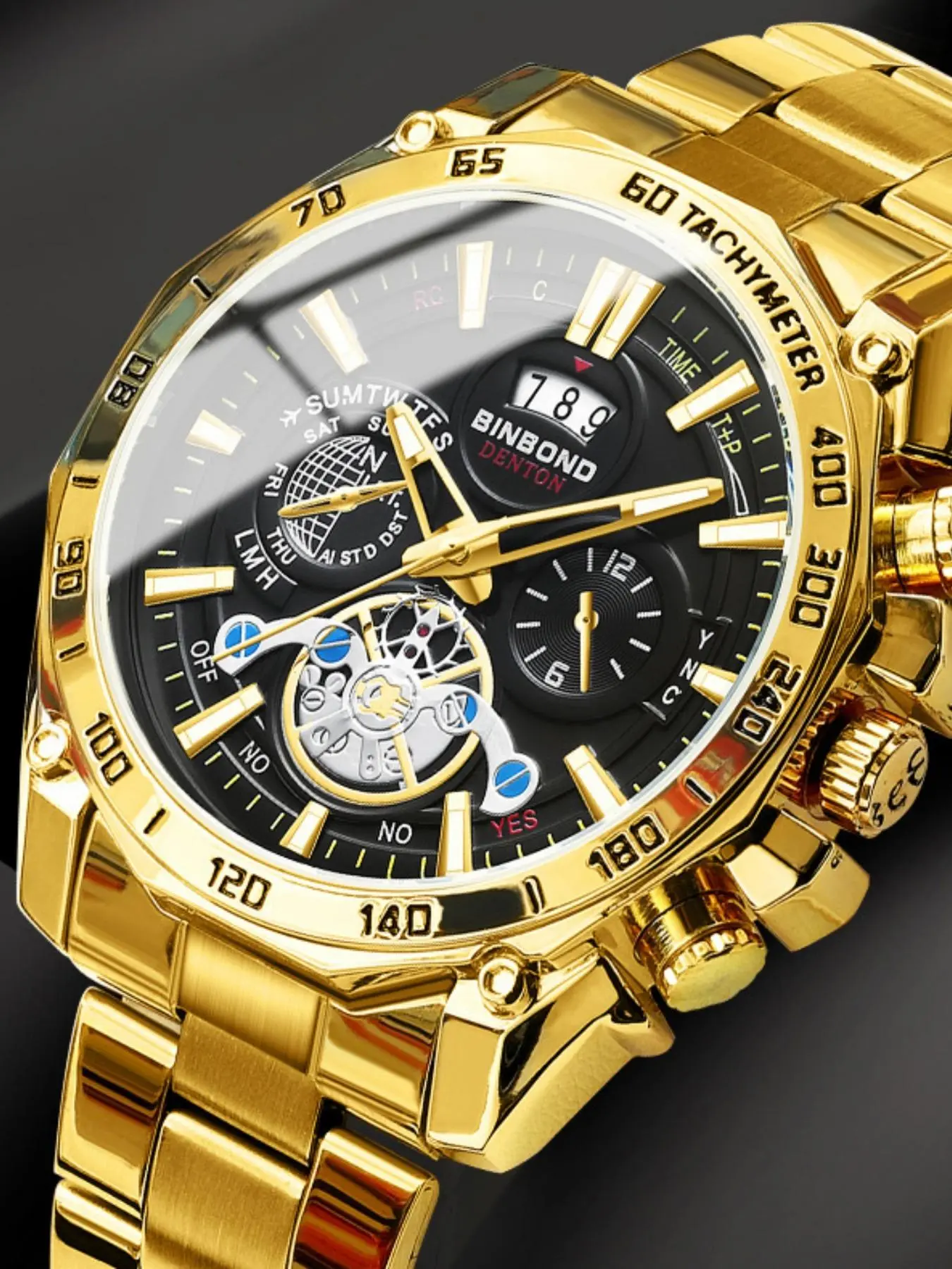 Men's Business Round Dial Analog Quartz Wristwatch, Fashion Watch for Party, Daily Clothing Decor, Trendy All-match & Exquisite Watch for Birthday Gift with Box