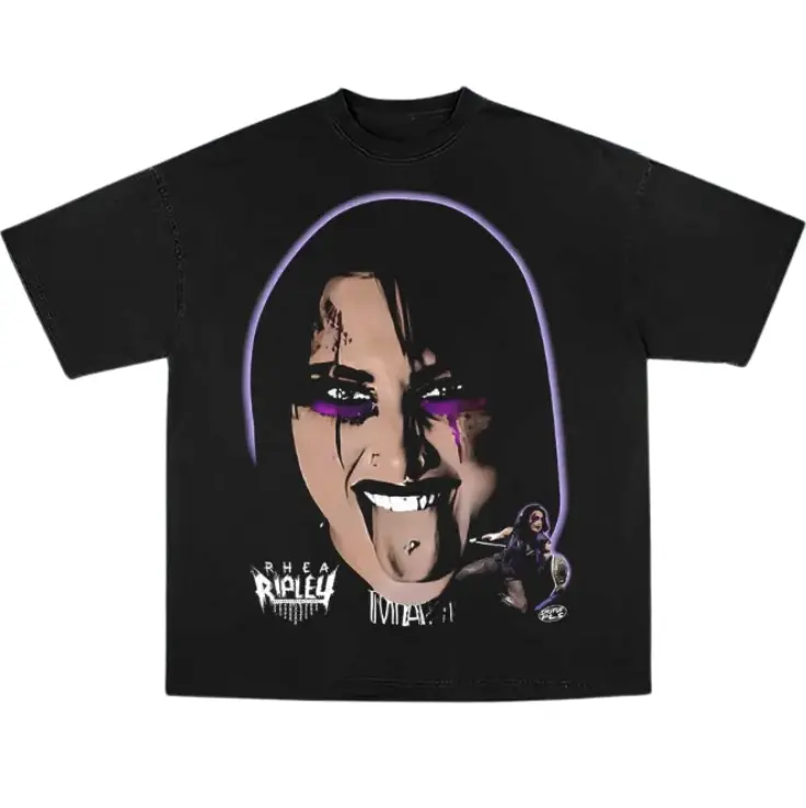 Rhea Ripley Vintage Graphic Tees, Wrestling Tshirt, Wrestler T-Shirt, WWE Shirts, Unisex Wrestling Gift Shirt Top Menswear Womenswear Streetwear