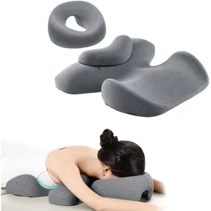 Prone Massage Pillow, a Chest and face Sleep Pillow, is Suitable for Massage, SPA and Sleep. It Comes with a Removable and Washable Cover, a Non-Slip Bottom (Grey)