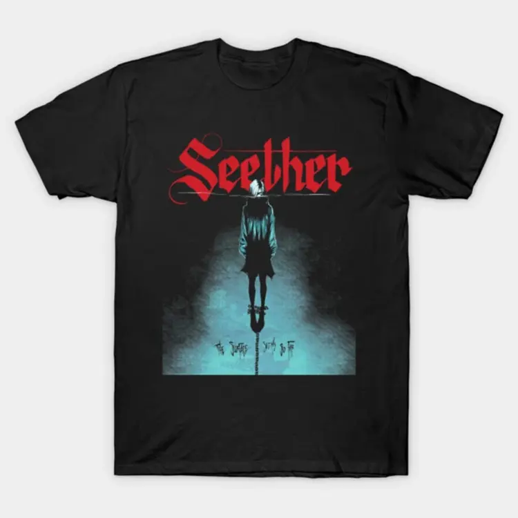 Vintage Seether Band T-Shirt, Unisex Cotton One Side T-Shirt Fabric Menswear