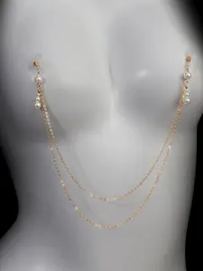 Pearl Pendant Chain Sexy Women's Lingerie Chic Body Jewelry, Trendy Pearl Necklace for Bold Fashionistas, Elegant & Sensual Accessory