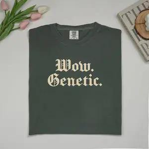 MAPTEES Wow Genetic Comfort Colors Shirt, Hockey Romance Graphic Tee, Hockey Fan Gift T-shirt, Gay Sport Outfits, LGBTQ Gift Clothing