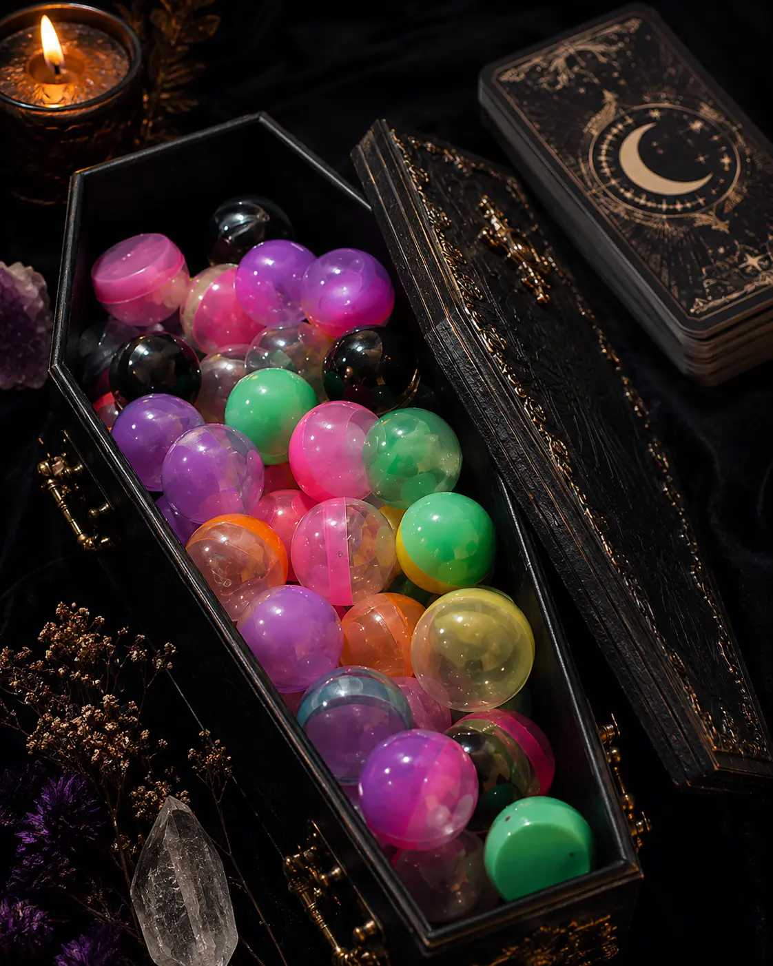 Mystery Tarot & Oracle Fate Bundle – 6 Mystery Capsule Pulls + Moon Pull Capsule