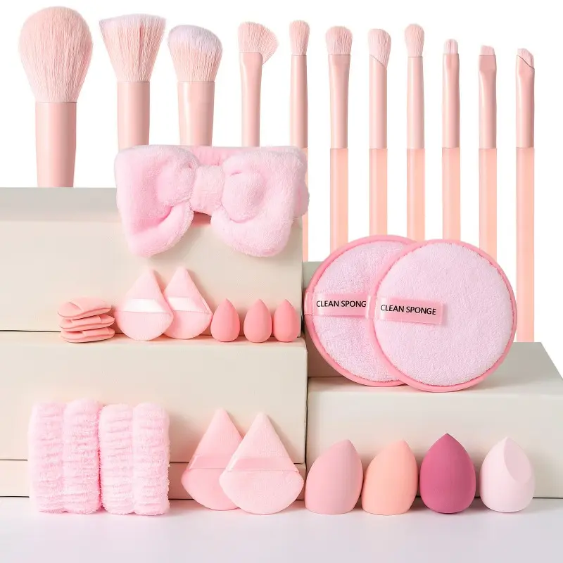Makeup Brush Set, Makeup Tool Kit, Half Sugar Peach Makeup Brushes, Cleansing Tools for Beauty Eggs, Daily Use, Essential Makeup Accessories, Makeup Puff, Cosmetics Brush Set, Makeup Brushes Kits