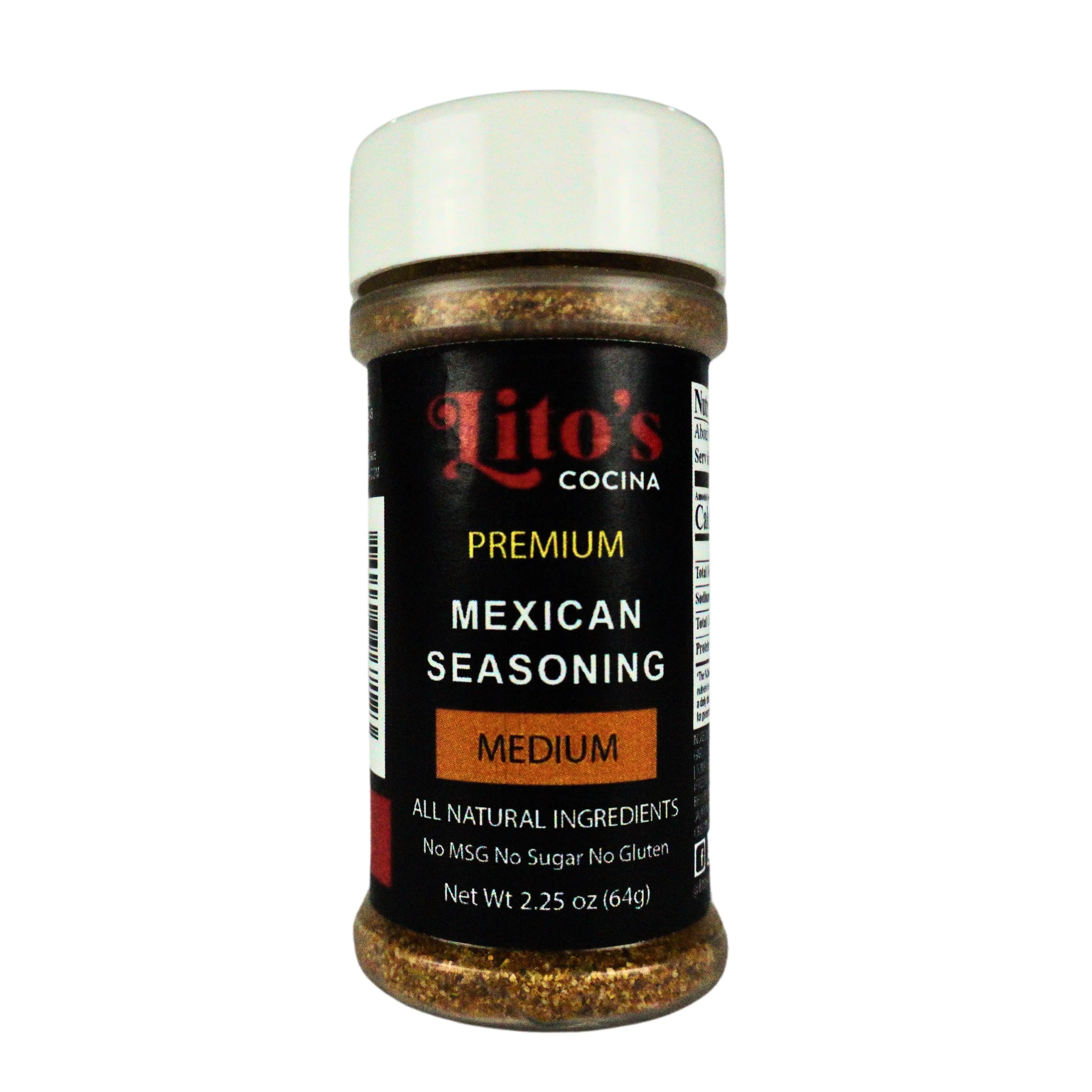Premium Mexican Seasoning-Medium 2.25oz Jar