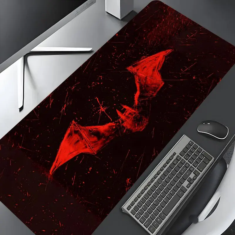 Bat Pattern Mouse Pad, Large Gaming Mouse Pad, Aesthetic Desktop Decoration Protective Pad, Non-slip Rubber Pad, Suitable for Laptop, Desktop Computer Games, Desktop Accessory, Desk Accessories, Desk Gadgets