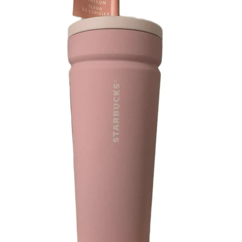Starbucks 2025 PINK CHERRY BLOSSOM Soft Touch Leak Proof Twist Seal Tumbler Coffee Drinkware Bottle Cup