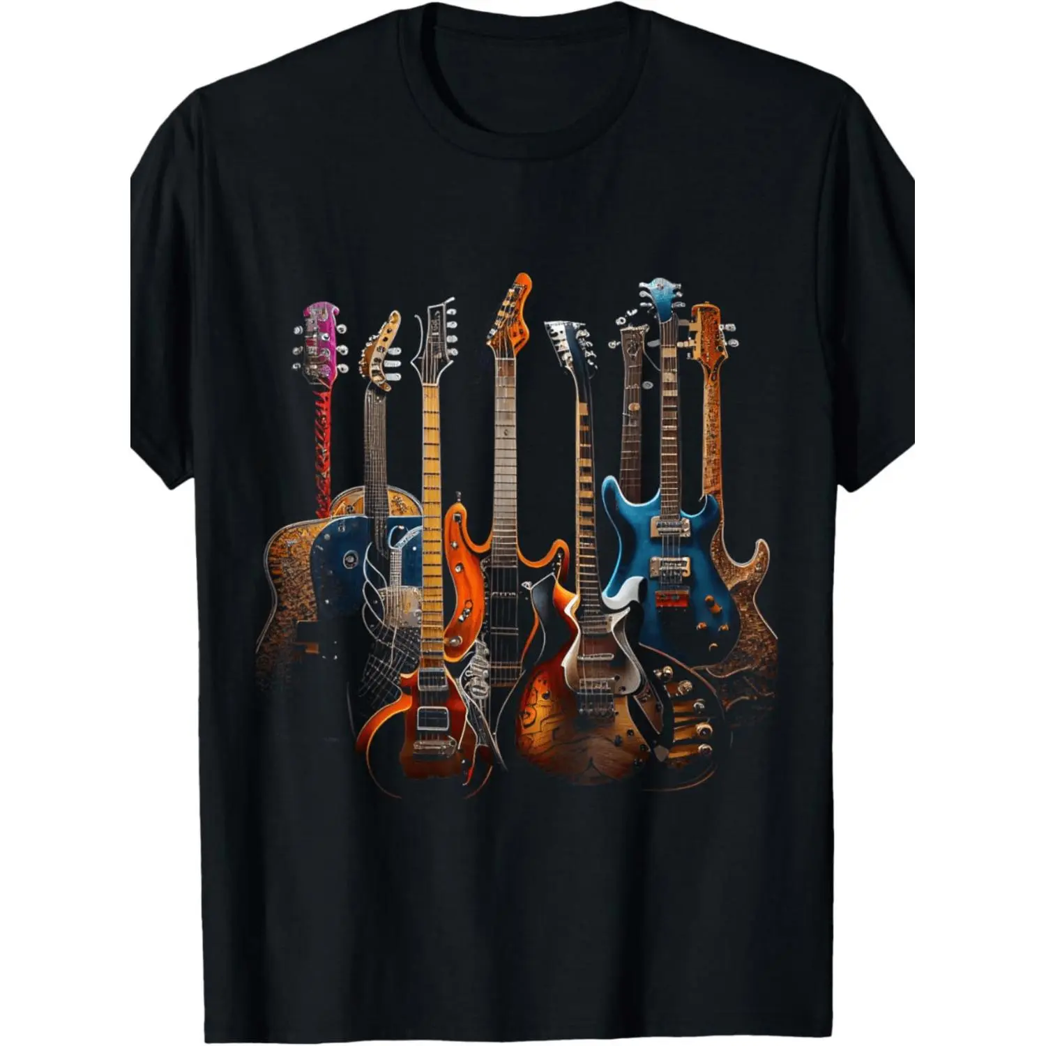 Guitar Theme Cotton T-shirt For Guitarists And Music Lovers Perfect Gift For Music Enthusiasts