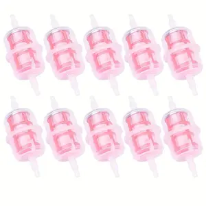 10 Pieces 250-600cc Motorcycle Fuel Filter Set, Gasoline Liquid Oil Filter for Scooter, Dirt Bike, Atv, Go-Kart, Essential Maintenance Parts