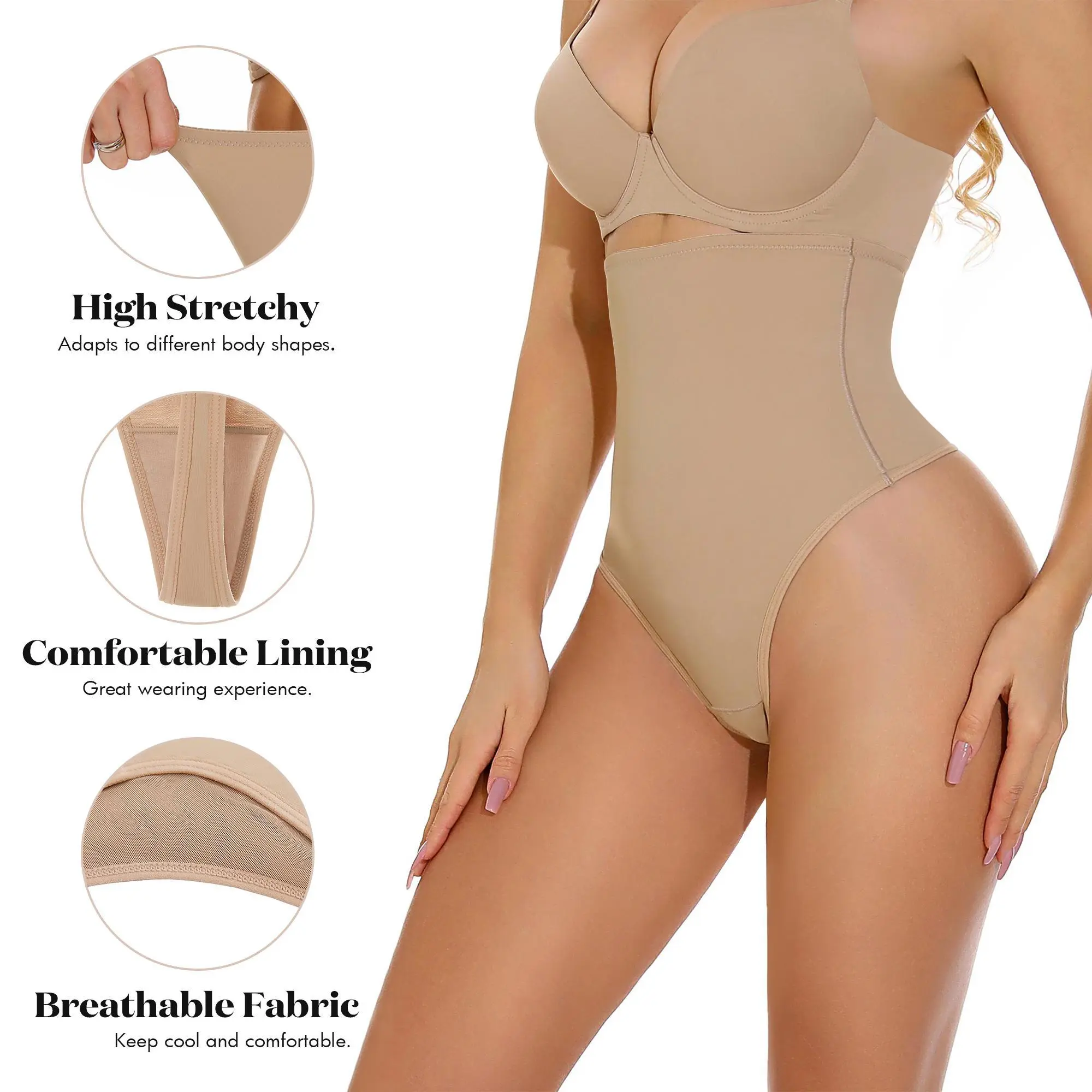 Beotyshow Body Shaper Panty - High Waisted Invisible Shapewear | Tummy Control Magic Panty