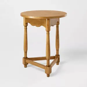 Scalloped Accent Table Light Oak - Threshold designed with Studio McGee