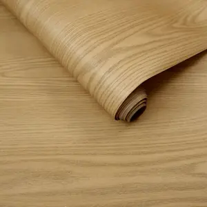 Light Brown Wood Vinyl Peel & Stick Wallpaper Roll Self Adhesive Contact Paper for Furniture & Walls (Covers 30.78 sq. ft. )