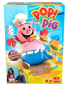 Goliath Pop the Pig | Belly-Busting Fun as You Feed Him Burgers and Watch His Belly Grow | Top Selling Preschool Game for Ages 4+ | Fun Learning Toy