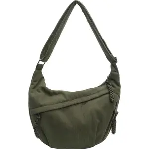 Hobo Bag for Women Men Crescent  Bag Retro Nylon Canvas Crossbody Bag Slouchy Corduroy Dumpling Bag Purse | Retro, Nylon Canvas, Slouchy, Corduroy