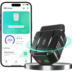 [Voice-Tank] OBD2 Scanner Reader Bluetooth Wireless Auto Diagnostic Scan Tool for iOS & Android for Performance Test Bluetooth 5.4 Car Check Engine Car Code Reader, Clear Error Code Live Data Reset Exclusive APP